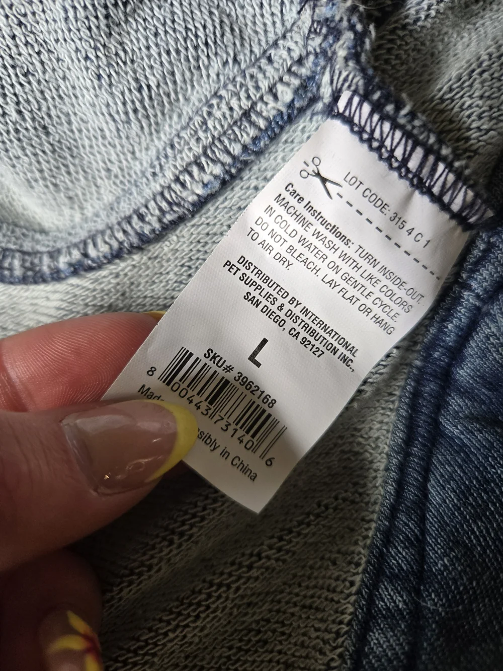 Large Denim Dog Jacket